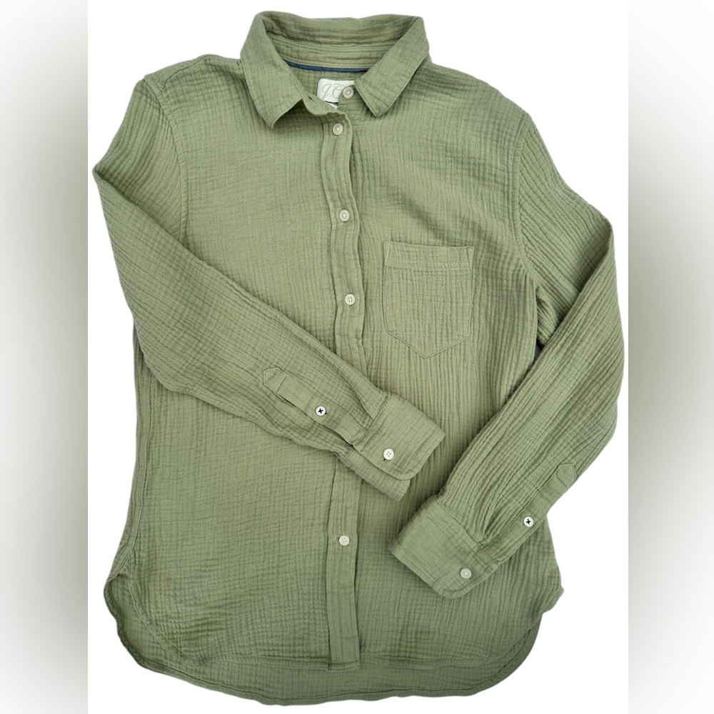 J. Crew Women’s Green Button Up Shirt Size 2